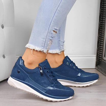 Kaycee - Sneaker stilati cu fermoar pentru femei