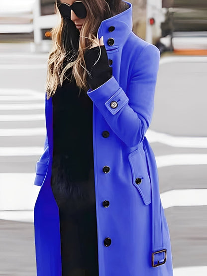 Mikaela - Elegant, slim tăiat palton de lână pentru femei