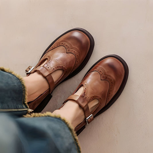 Marley - Stilful flate inalte din piele pentru dame