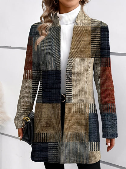 Tiffany - Stil, blazer formal lung pentru dame