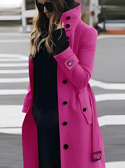 Mikaela - Elegant, slim tăiat palton de lână pentru femei