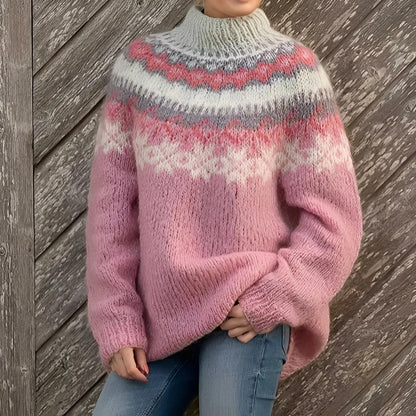 Arline - Pulover Jacquard în stil islandez pentru dame