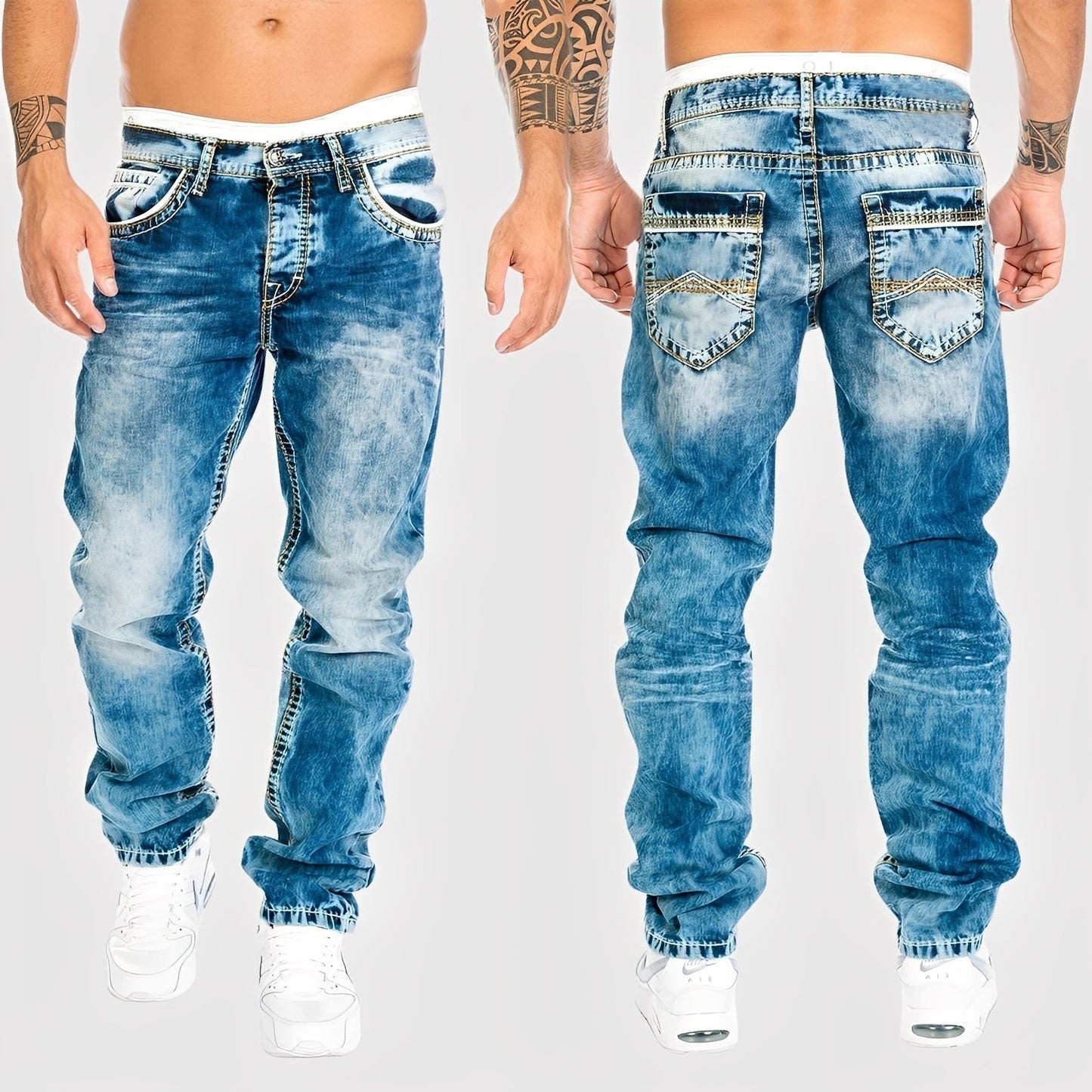 Chris - Jeans lejere cu picior larg pentru bărbați