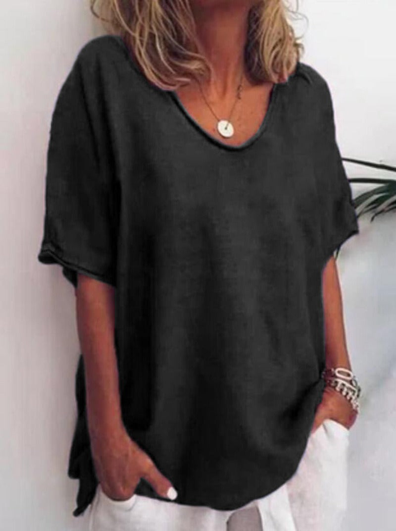 Isla – Top de Vară cu Decolteu V Ușor și Aerisit