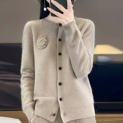 Helena - Pulovere stil casmir cu model floral pentru femei