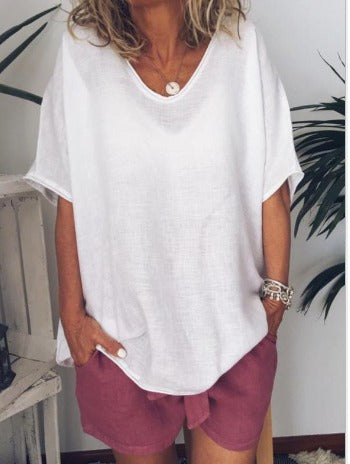 Isla – Top de Vară cu Decolteu V Ușor și Aerisit