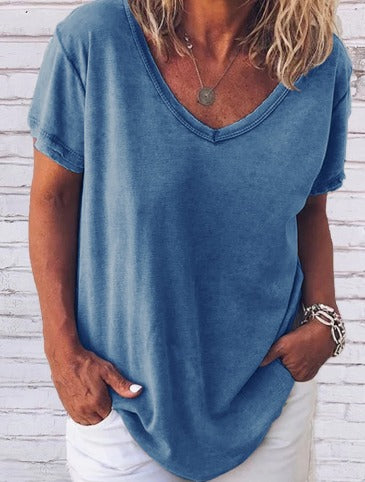 Isla – Top de Vară cu Decolteu V Ușor și Aerisit