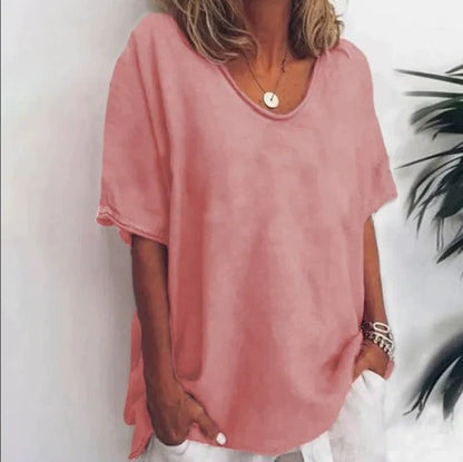 Isla – Top de Vară cu Decolteu V Ușor și Aerisit