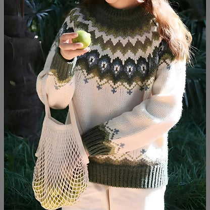Arline - Pulover Jacquard în stil islandez pentru dame