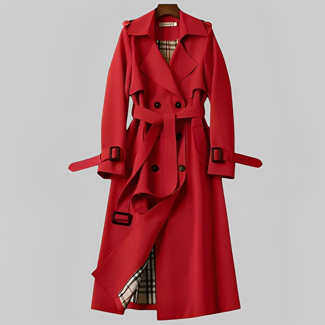 Élodie - Palton de iarnă clasic cu curea pentru femei