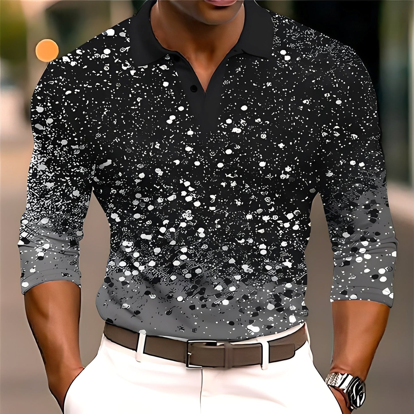 Adolphe - Polo sofisticat cu mâneci lungi pentru bărbați