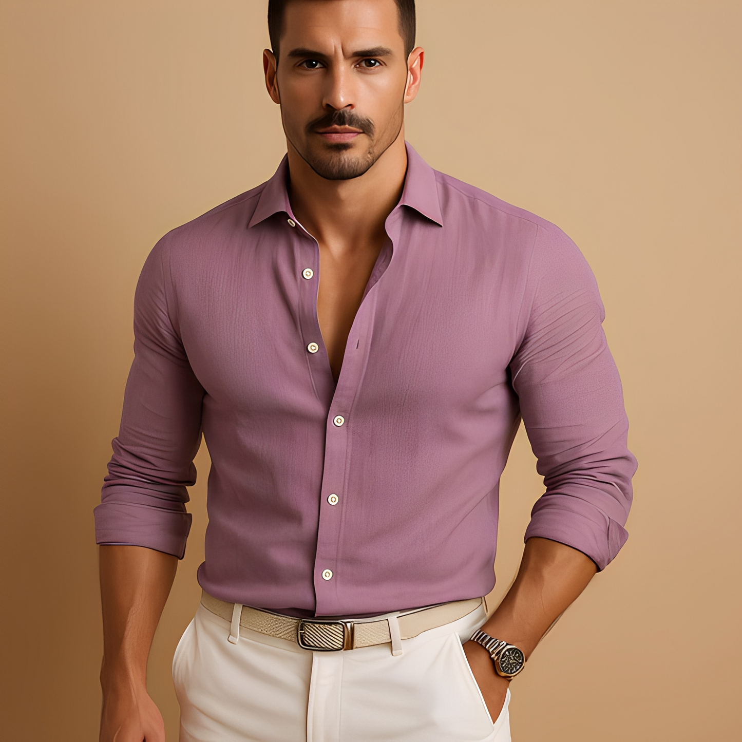 Aleid - Cămașă lejeră cu nasturi pentru bărbați