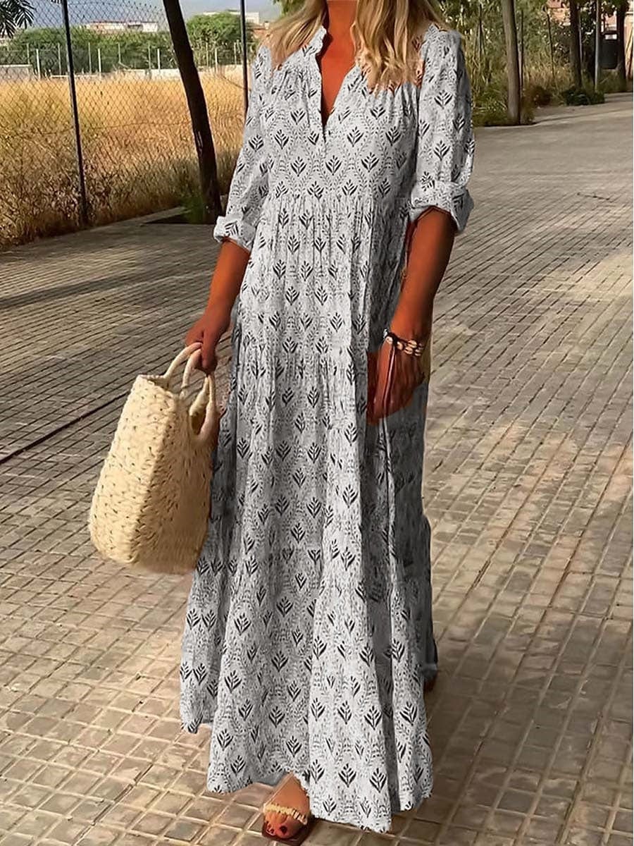Birgitta – Rochie maxi elegantă cu croială stilată