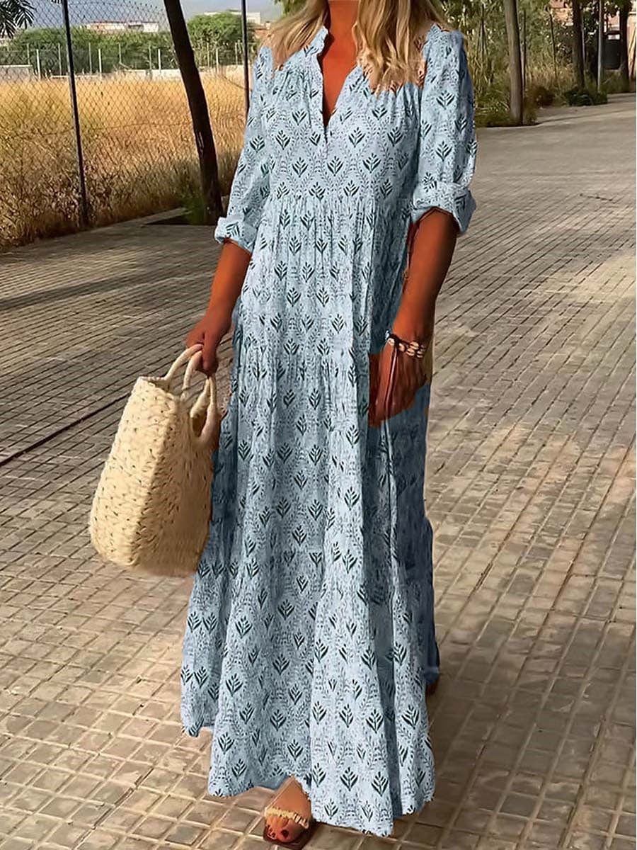 Birgitta – Rochie maxi elegantă cu croială stilată