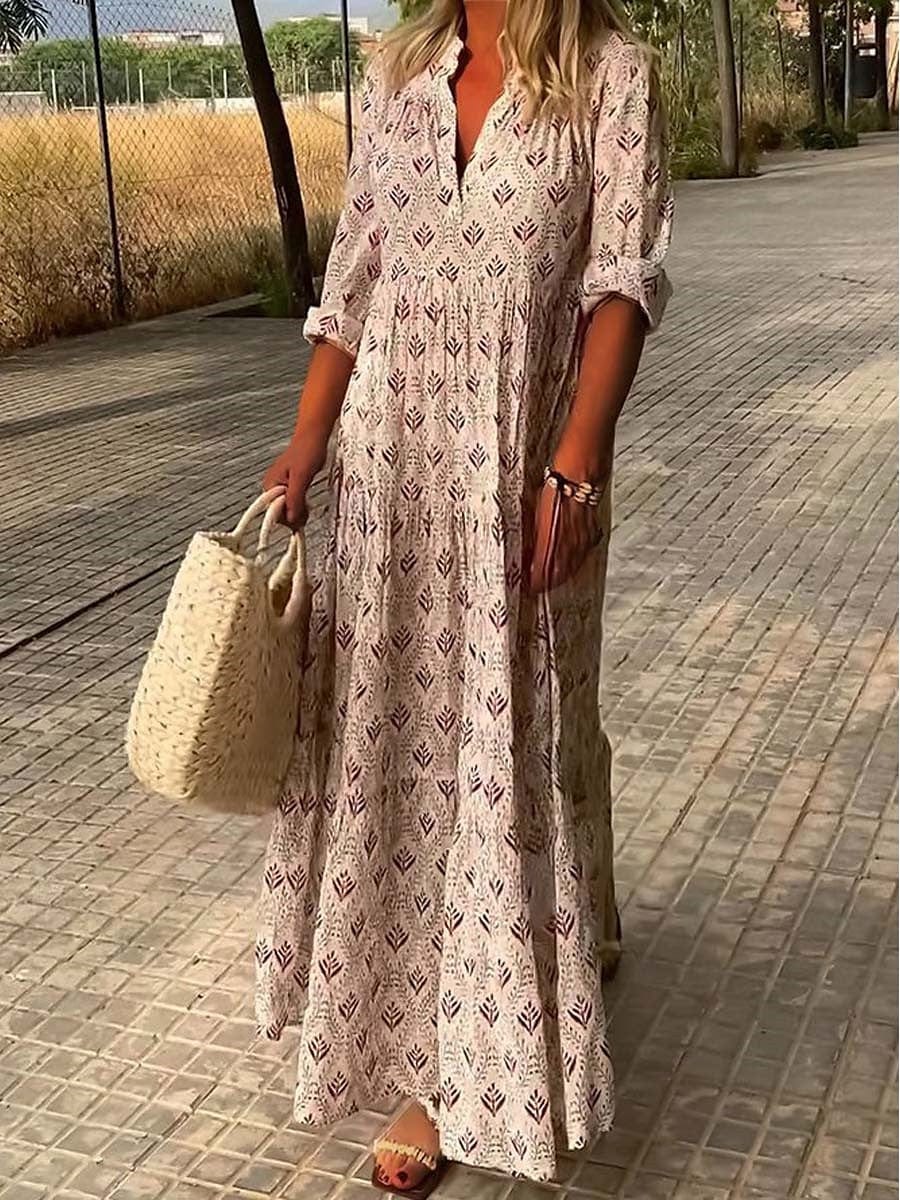 Birgitta – Rochie maxi elegantă cu croială stilată