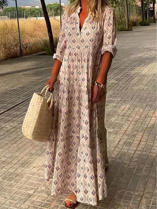 Birgitta – Rochie maxi elegantă cu croială stilată