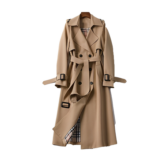 Louisette - Trench-coat cu nasturi dubli și curea pentru femei