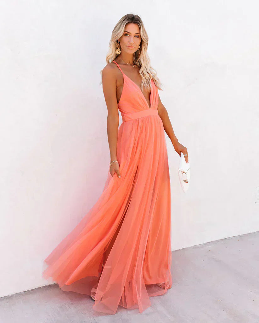 Lilibeth – Rochie Lungă Înflorire Delicată