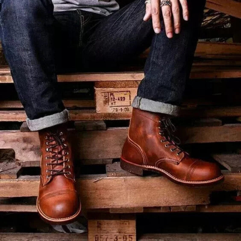 Aaron - Clasice Bărbați Cizme din Piele