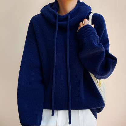 Eden - Elegant Pulover cu Guler Înalt din Lână Merino