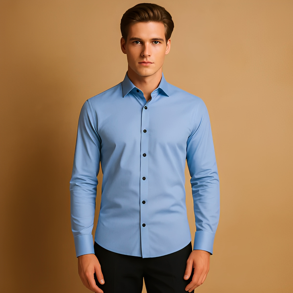 Aldous - Cămașă slim fit stretch pentru bărbați