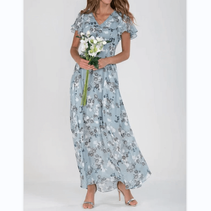 Leodessa - Rochie Maxi cu Flori Femei Invitat Nuntă