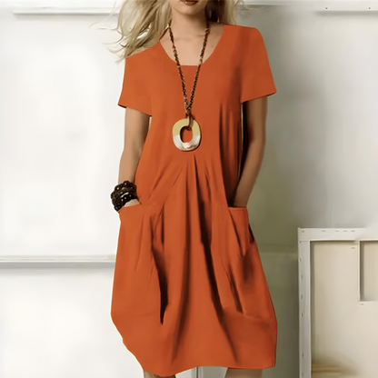 Maryam - Rochie lejeră de zi cu buzunare, stil casual elegant